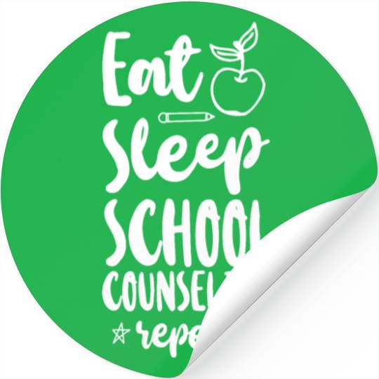 School Counselor Eat Sleep School Stickers