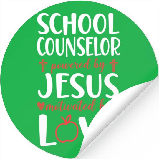 School Counselor Jesus Faith Stickers