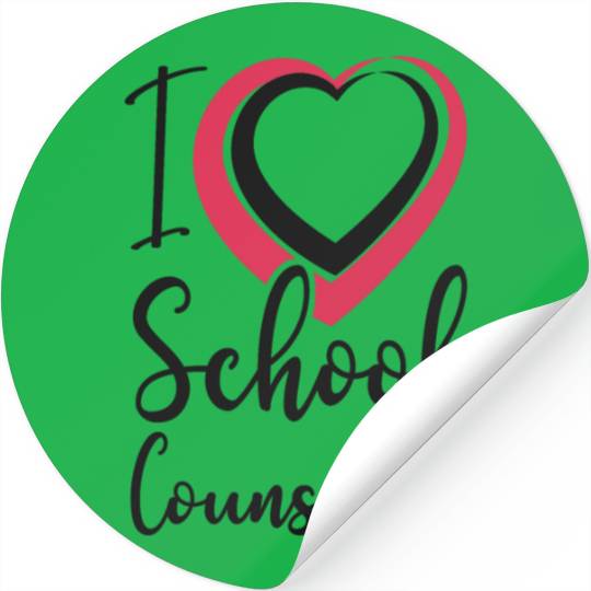 School Counselor Heart I (Heart) Stickers