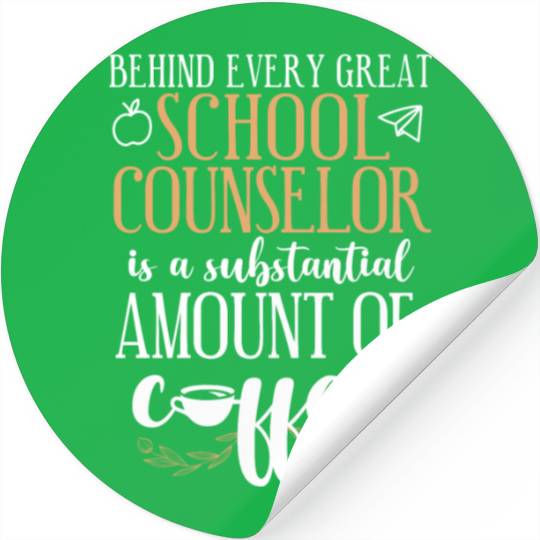 School Counselor Coffee Behind Stickers