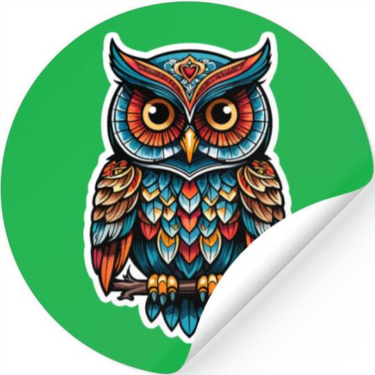 Owl Neo Traditional Stickers