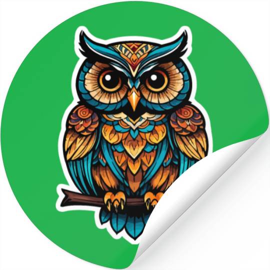 Owl Neo Traditional Stickers