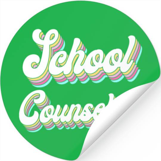 School Counselor Retro 80s 90s Stickers