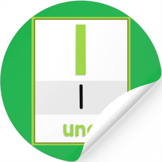 Spanish numbers Uno Stickers