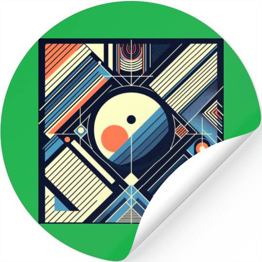 Retro Geometric Shapes 80s 90s Style Stickers