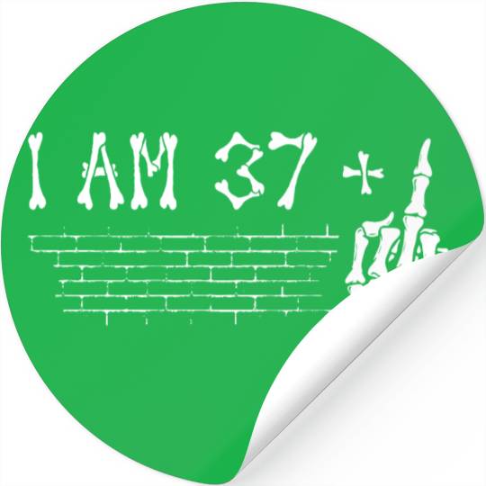 I Am 37 Plus Middle Finger - 38th Birthday Stickers