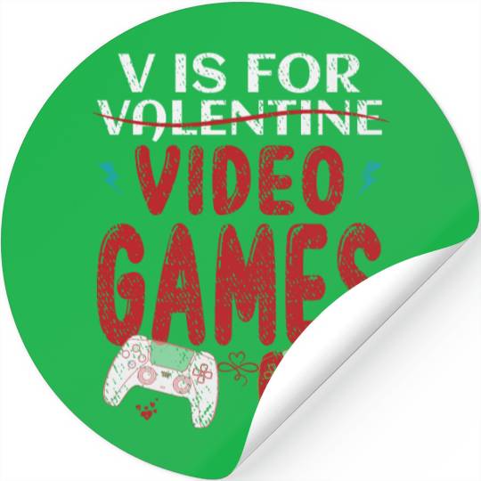 V Is For Valentine Video Games Stickers