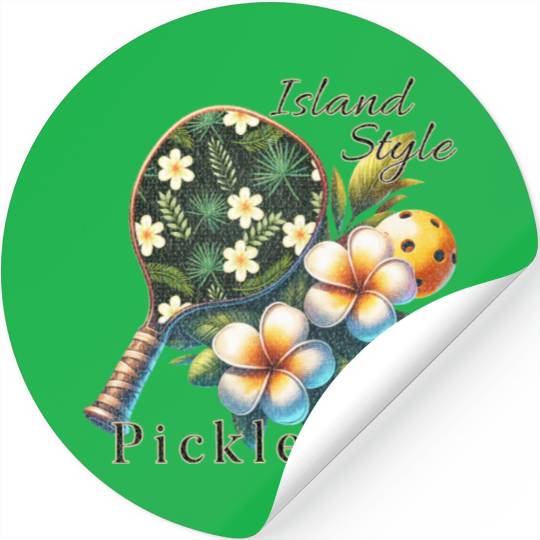 Plumeria Flower Pickleball Stickers