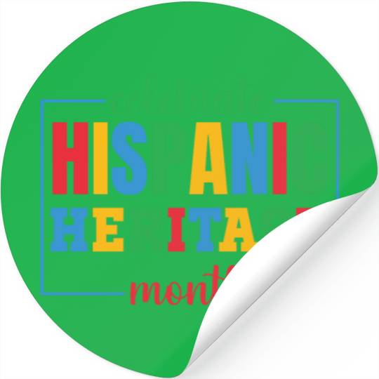 Hispanic heritage month colorful text image colorf Stickers
