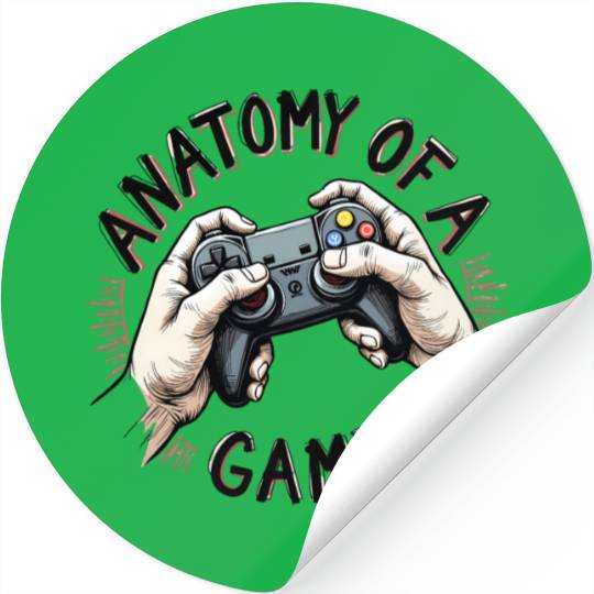 Anatomy of a Gamer Stickers - Hand Holding Video