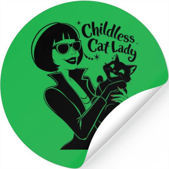 Childless Cat Lady Kamala Harris Stickers