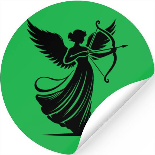 classic angel shooting her love arrows Stickers