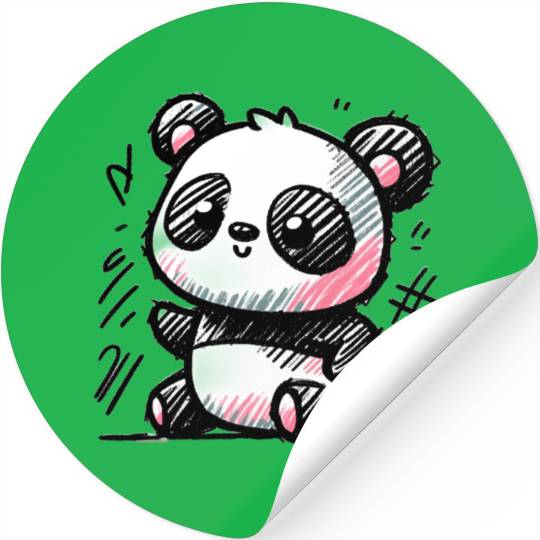 Panda doodle Stickers