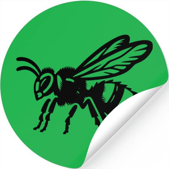 Two Color Wasp Insect Vector Art path3 Stickers