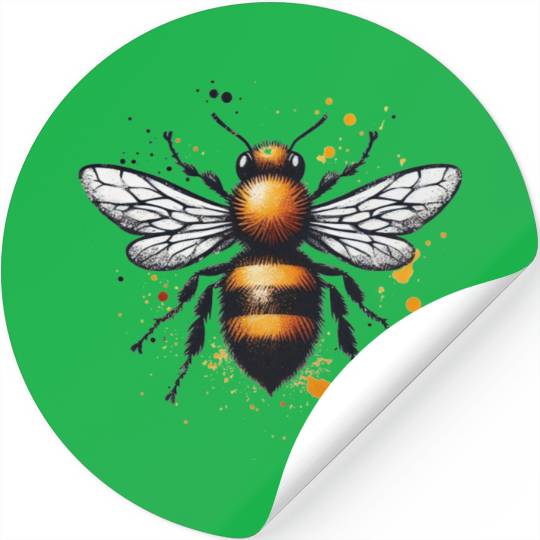 Honey Bee Insect Art Stickers