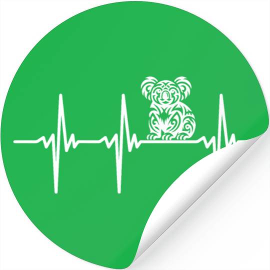 Heartbeat For Cute Koala Marsupials Stickers