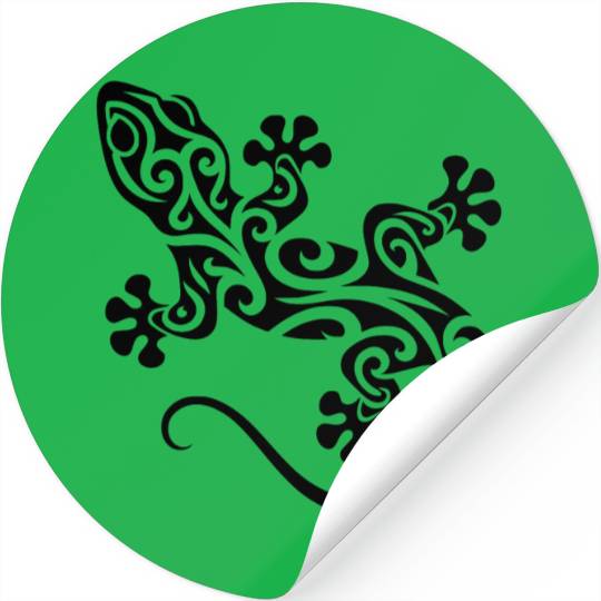Cute Gecko In T Tattoo Ink Style Stickers