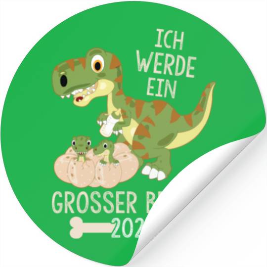 Siblings Baby Dino I Will Be A Big Brother 2025 Stickers