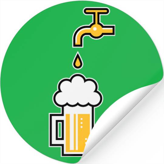 Beer Mug & Tap (Keg Beer / Draft Beer / 3C) Stickers