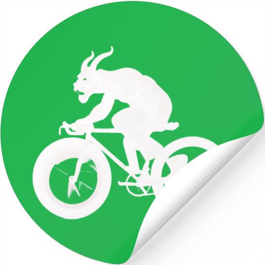 devil on bicycle Stickers