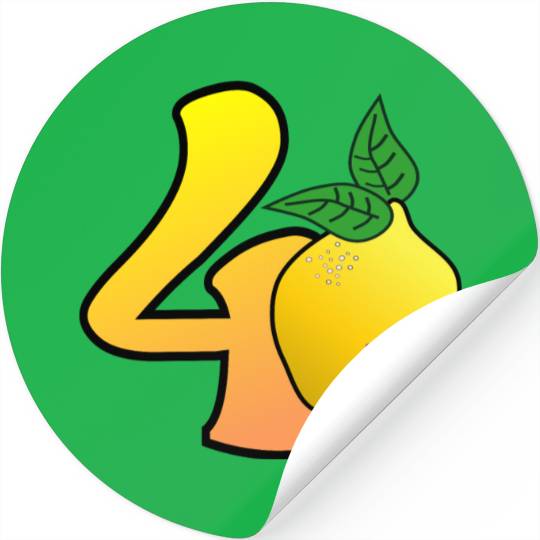 40th Birthday Lemon Stickers