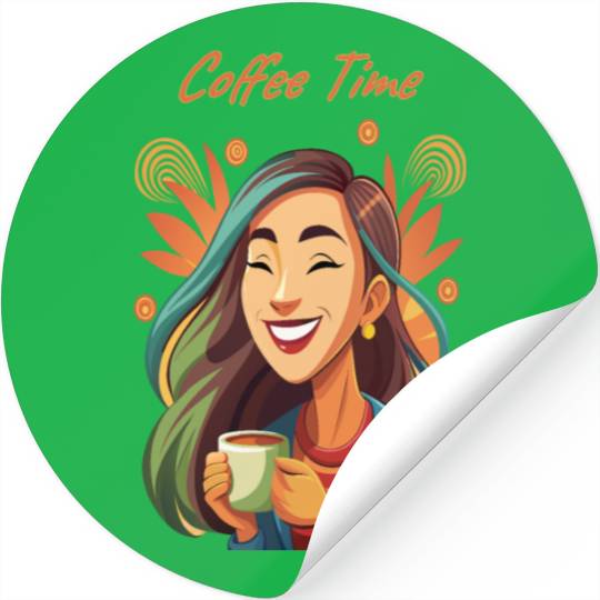 Coffee Time Bliss Stickers