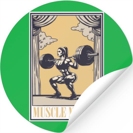 Tarot Cards Muscle Mommy for Strength & Stickers
