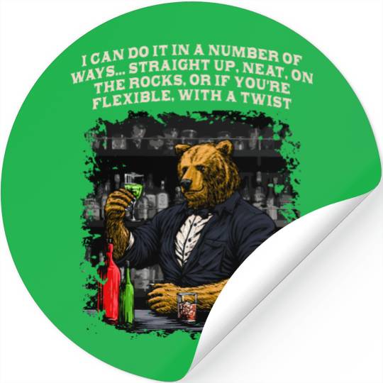 Can Do It in a Number of Ways Funny Bartender Humo Stickers