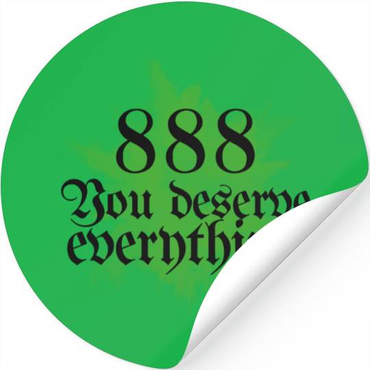 888 Angel Number Abundance Prosperity Stickers