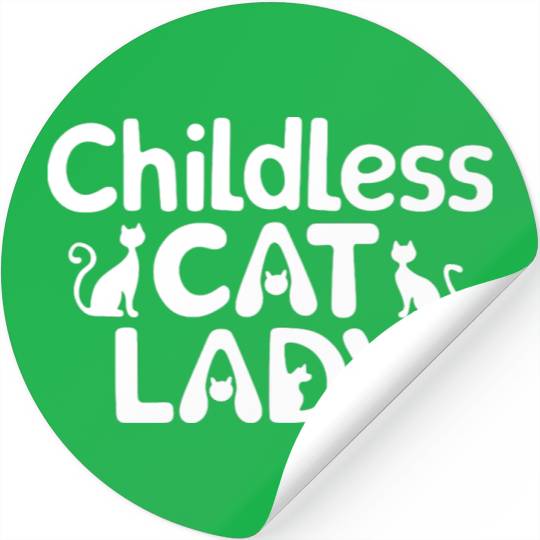 Childless Cat lady Kamala Harris Stickers