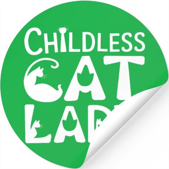 Childless Cat lady Kamala Harris Stickers
