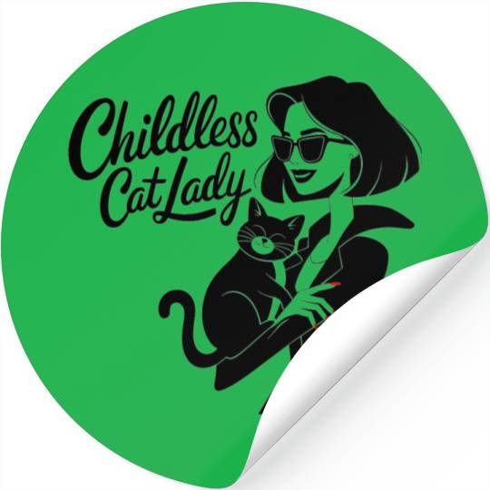 Childless Cat lady Kamala Harris Stickers