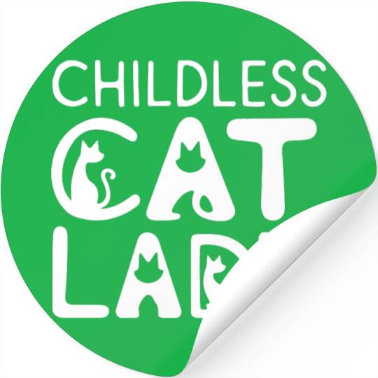 Childless Cat lady Kamala Harris Stickers