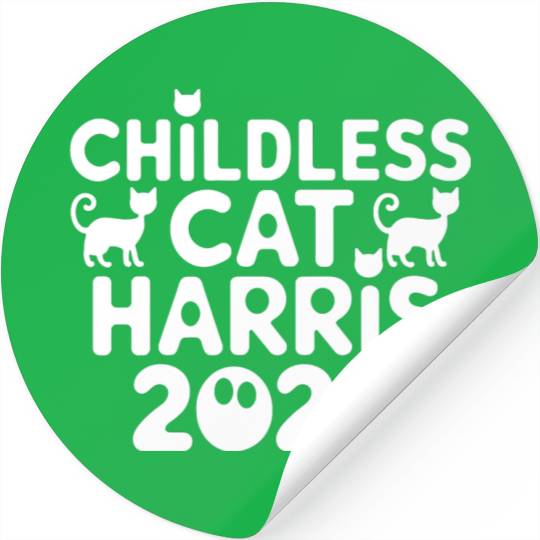 Childless Cat lady Kamala Harris Stickers