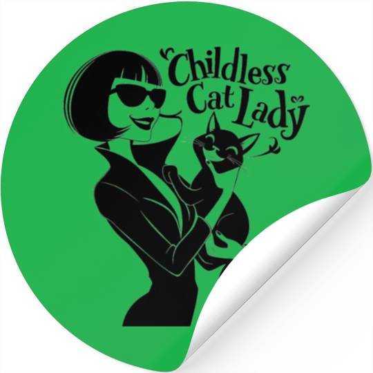 Childless Cat lady Kamala Harris Stickers