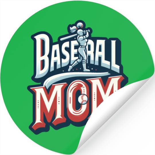 Proud Baseball Mom: Swinging for the Fences.t-shir Stickers