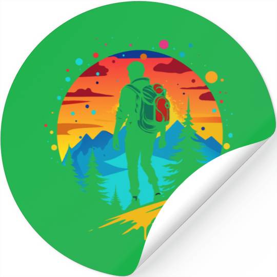 Hiking Solo Summit Stickers