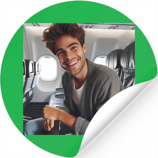 Boy Flying Solo Stickers