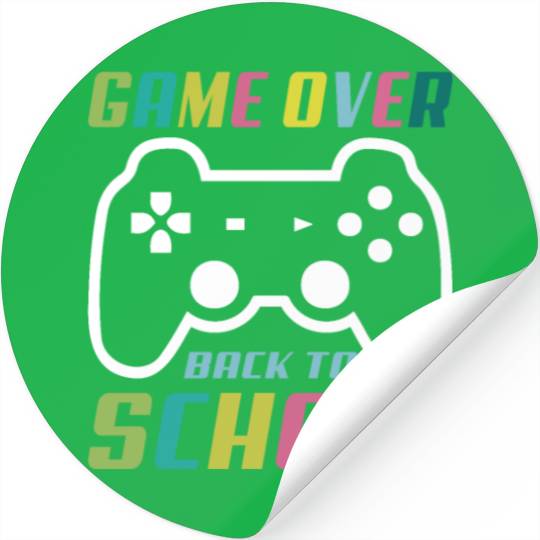 Game Over Back To School Stickers