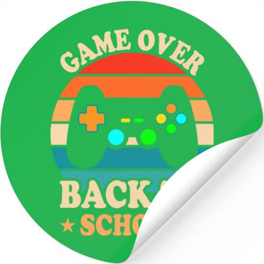 Game over Back to School Stickers