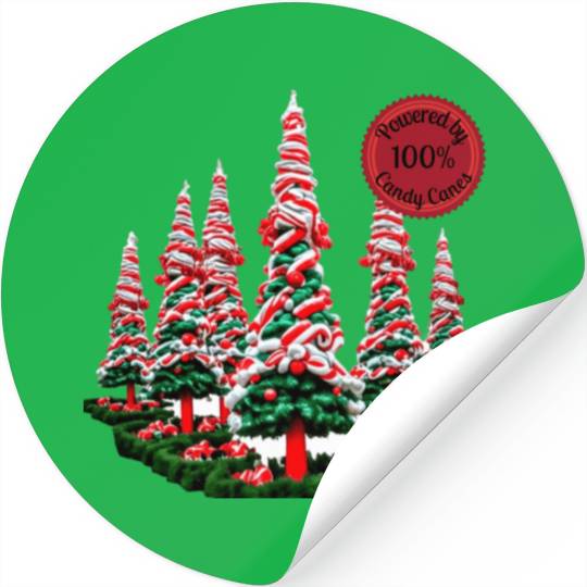 Powered by Candy Canes Stickers