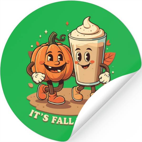 It's Fall Y'all Funny Pumpkin Spice Latte Stickers