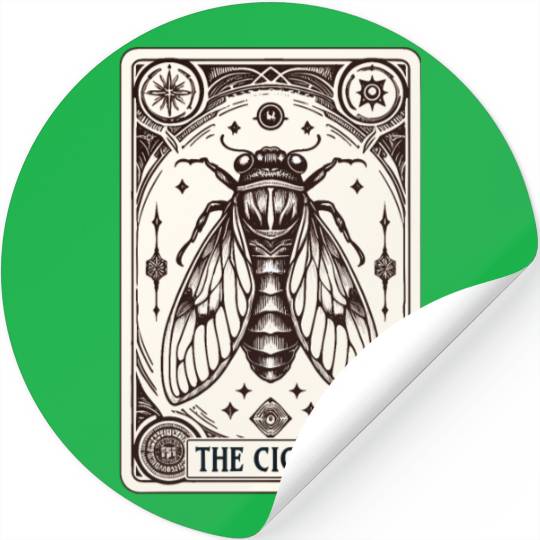 Cicada Tarot Card Brood Emergence Stickers