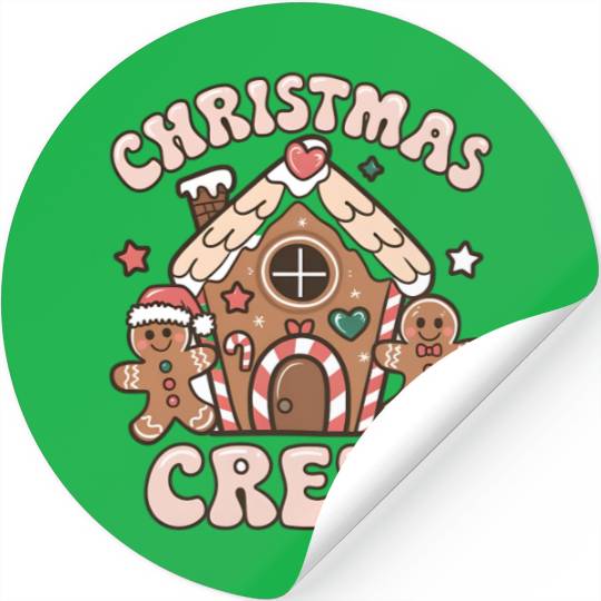 Christmas Crew Gingerbread Stickers
