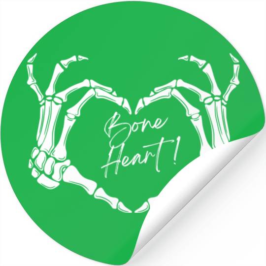 bone heart Stickers