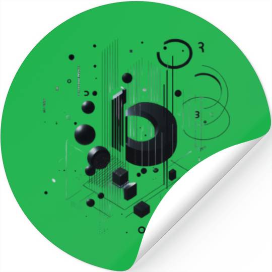 Abstract Lucky number Stickers