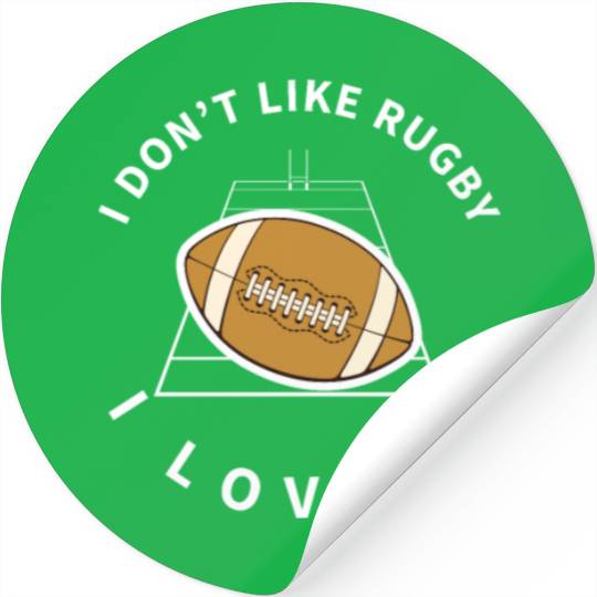 I Love Rugby Funny Rugby Player Stickers