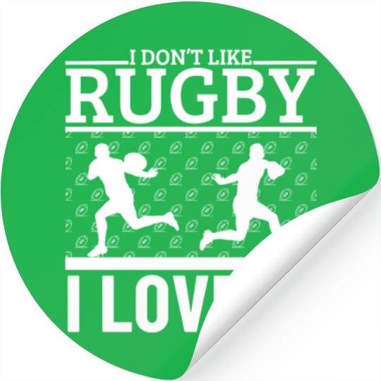 I Love Rugby Funny Rugby Player Stickers
