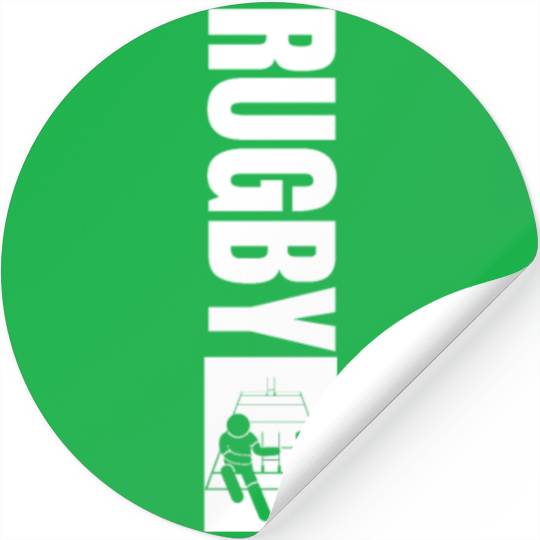 Rugby Coach Vintage Distressed Rugby Stickers