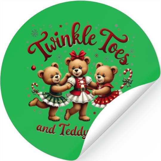 Teddy Bear Ballet Stickers
